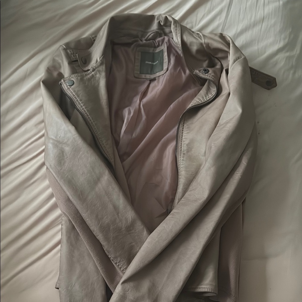 Maurices Tan Leather Jacket Classic Design
